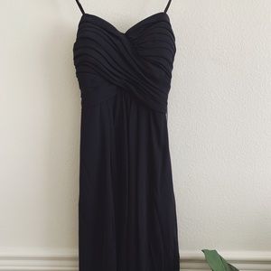 Dark Blue Strapless Prom Dress